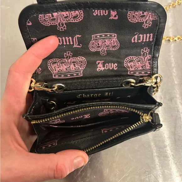 Juicy Couture Brown Vintage Wallet with Pink and Gold Details - Picture 4 of 5